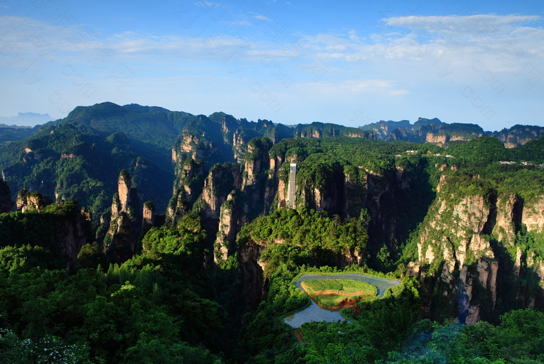 張家界森林公園主要景點一覽無遺,美不甚收